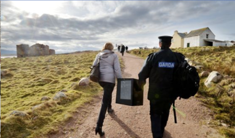 Garda with Polling Box