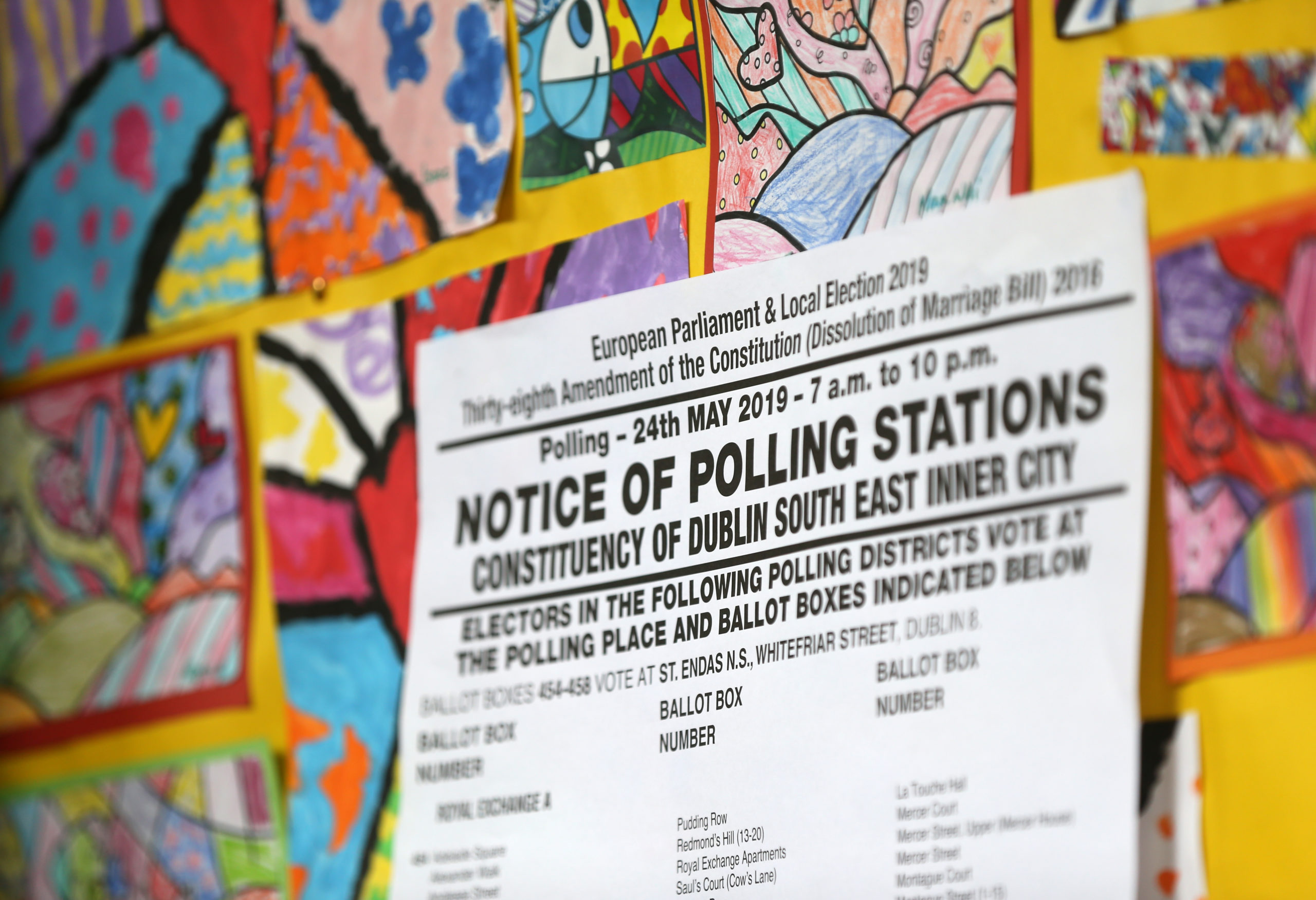 Image that says 'Notice of Polling Stations'