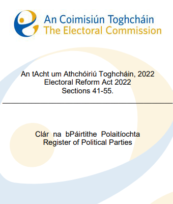 Cover of Register of Political Parties