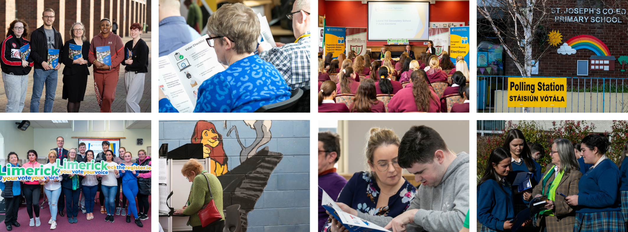 Collage of images of public engagement events.