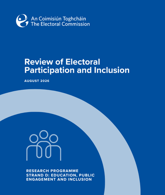 Cover for the research report entitled Review of Electoral Participation and Inclusion